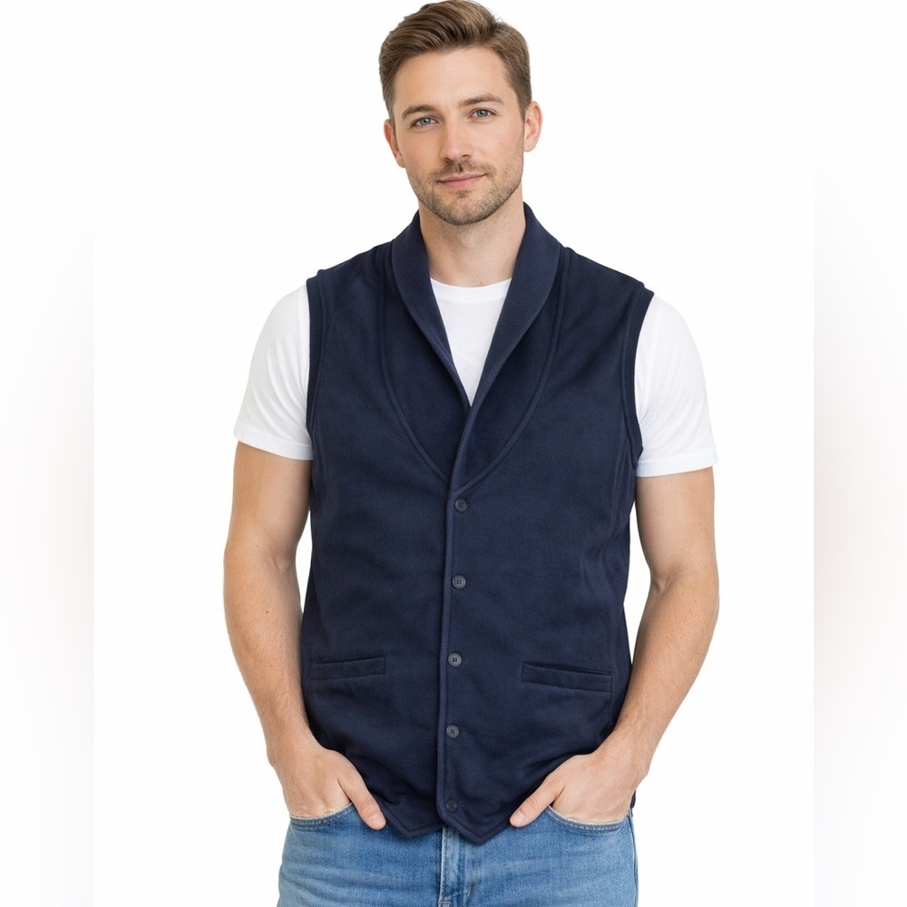 Philipp Plein Shawl cotton black collared sweater VEST